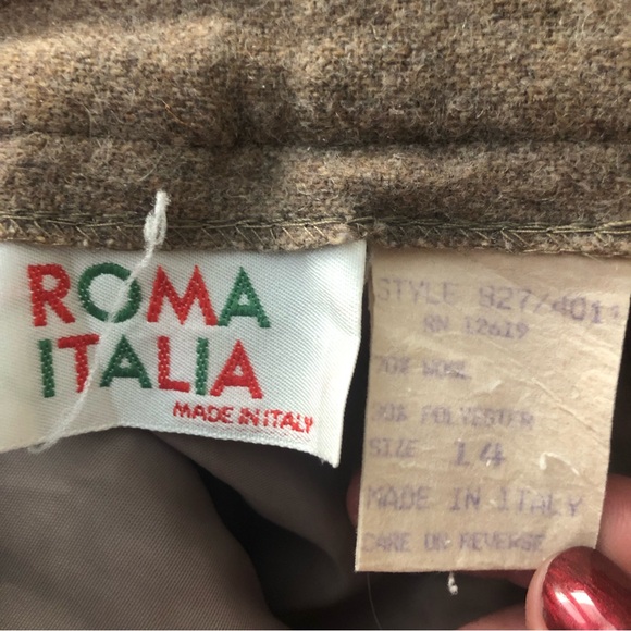 Vintage Roma Italia High Waist Straight Leg Wool Pants - Picture 4 of 4